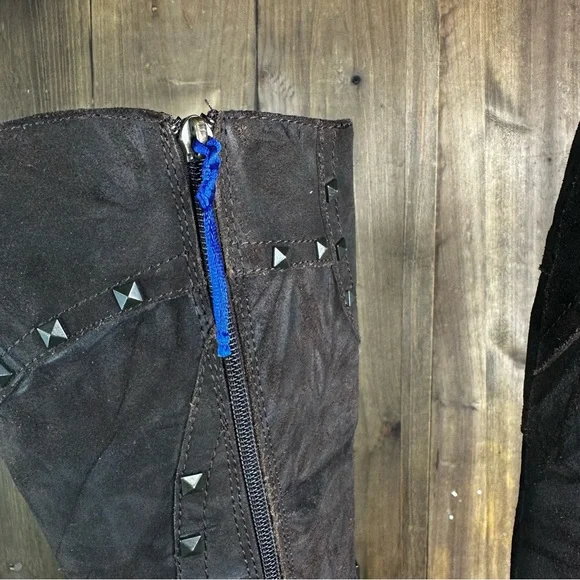 Siren By Mark Nason Sugarhill Festival Boots Leather High Dark Brown 8.5 - Picture 9 of 15